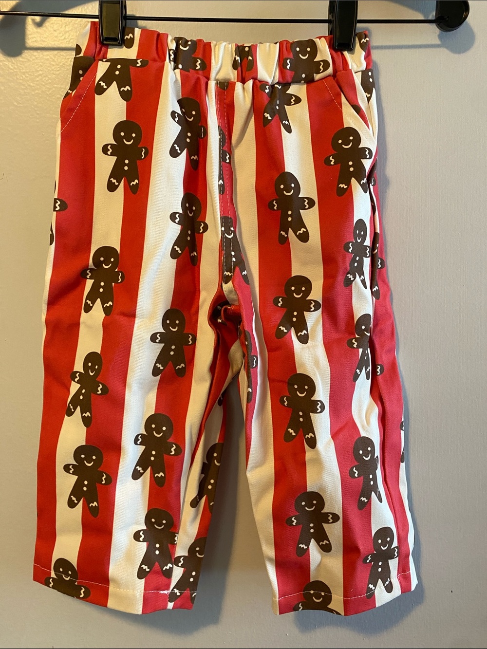 🎄Child Gingerbread Stripe Dress Pants - NWOT Size 3-5T Holiday Christmas